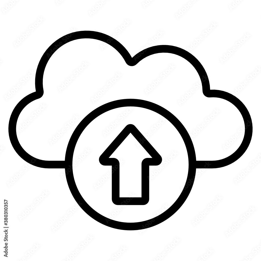 Upward arrow with cloud, trendy design of cloud uploading icon
Upward arrow with cloud, trendy design of cloud uploading icon
