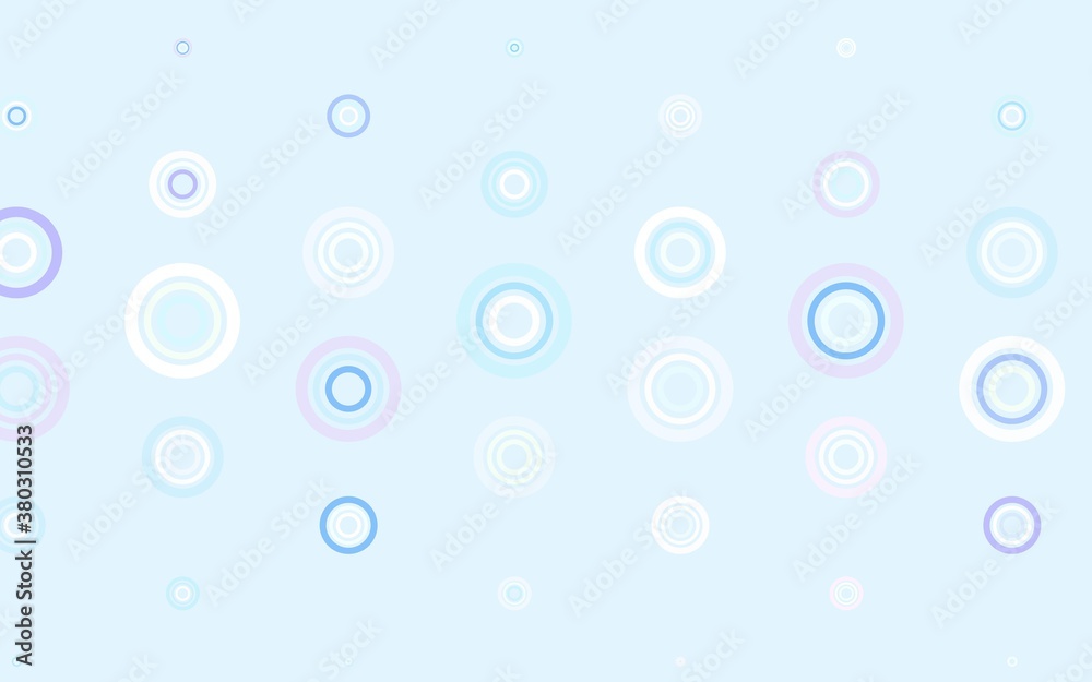 Light Multicolor vector background with bubbles.