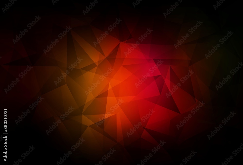 Dark Red, Yellow vector polygon abstract backdrop. Dark Red, Yellow vector polygon abstract backdrop.