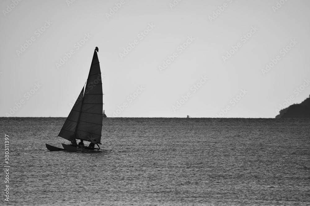 sailboat on the beach