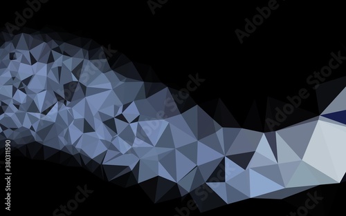 Dark Black vector blurry triangle template. A completely new color illustration in a vague style. Triangular pattern for your business design.
