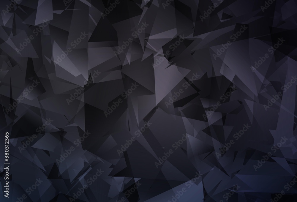 Fototapeta Dark Gray vector polygon abstract background.