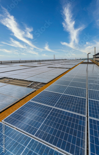 solar panel on a factory roof © PrabhjitSingh