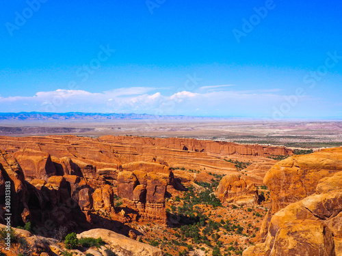view of arches at Arches national park, Utah, USA