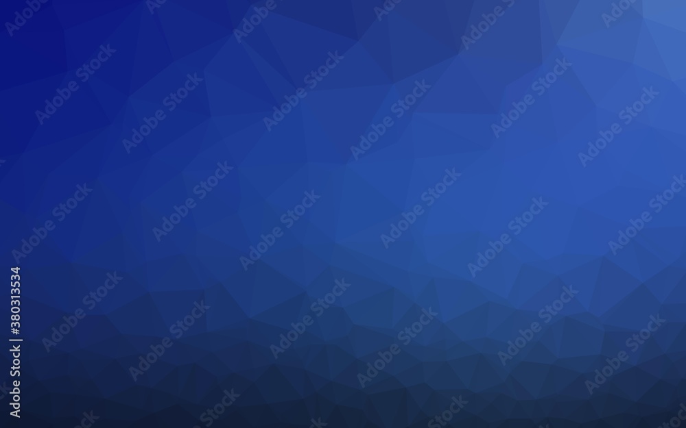 Dark BLUE vector abstract polygonal layout. Glitter abstract illustration with an elegant design. Polygonal design for your web site.