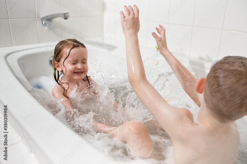 Kids Bath Time Stock Photo | Adobe Stock