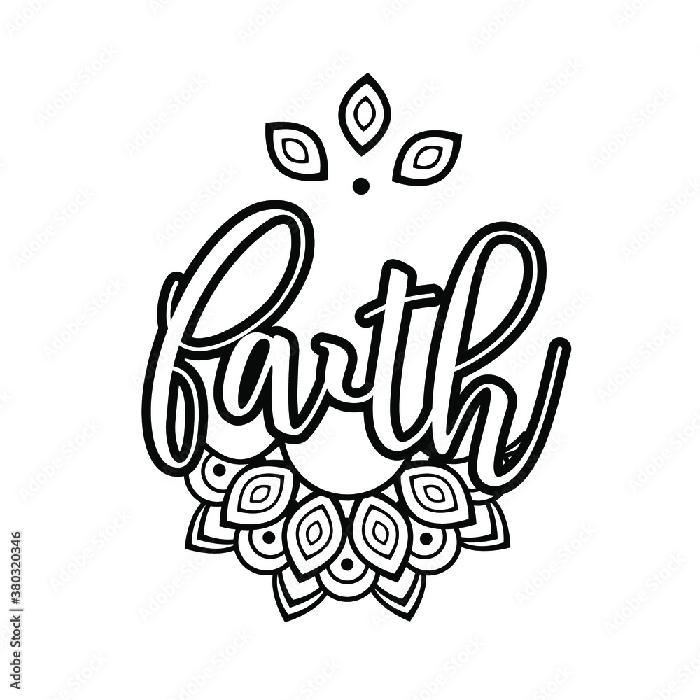 Farth. Lettering. Print. Mandala design. Vector Farth. Lettering. Print. Mandala design. Vector
