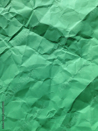 Close up of crumpled piece of colorful construction paper