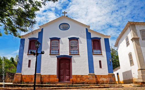 Ancient colonial church in Tiradentes, Minas Gerais, Brazil