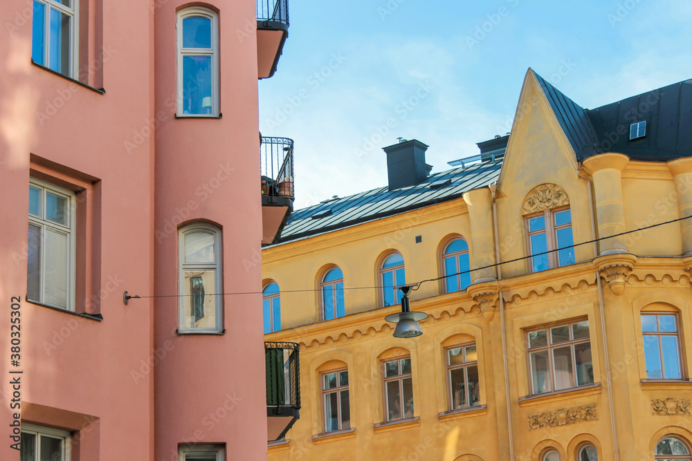 Colorful houses in Stockholm