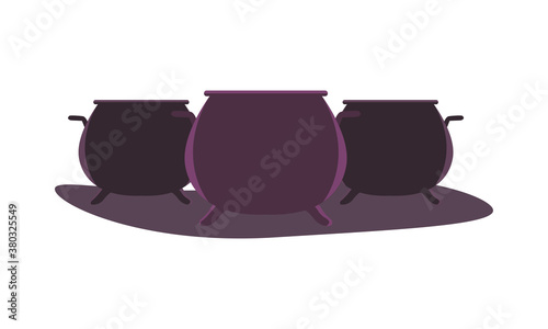 halloween witch cauldrons pots icons