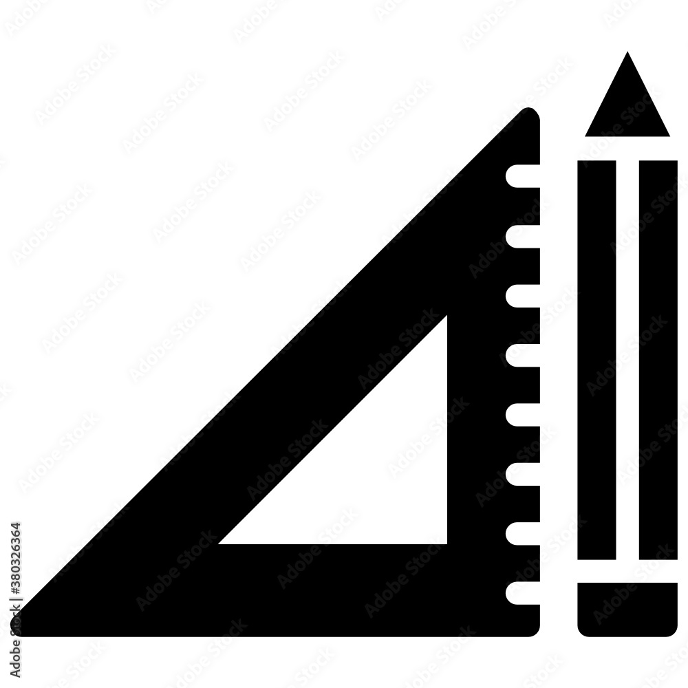 An icon of stationery items in modern flat style
An icon of stationery items in modern flat style