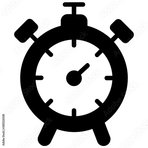
Editable vector of alarm clock, ringing clock
