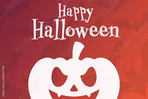 Halloween. October 31. Holiday concept. Template for background, banner, card, poster with text inscription. Vector EPS10 illustration.