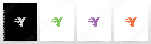 U Turn Lines Formed Letter Logo Design Y