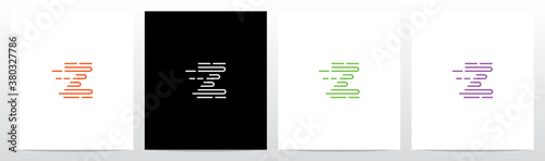 U Turn Lines Formed Letter Logo Design Z