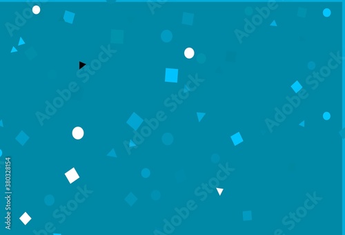 Light BLUE vector cover in polygonal style with circles.
