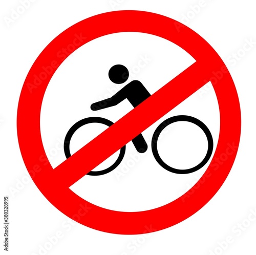 no bike riding sign vector illustration 