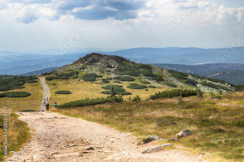 The rock formation Labski Szczyt or Violik (in Polish and Czech), is a mountain peak (1471 m above sea level) located in the Giant Mountains on the border between Poland and the Czech Republic. photo