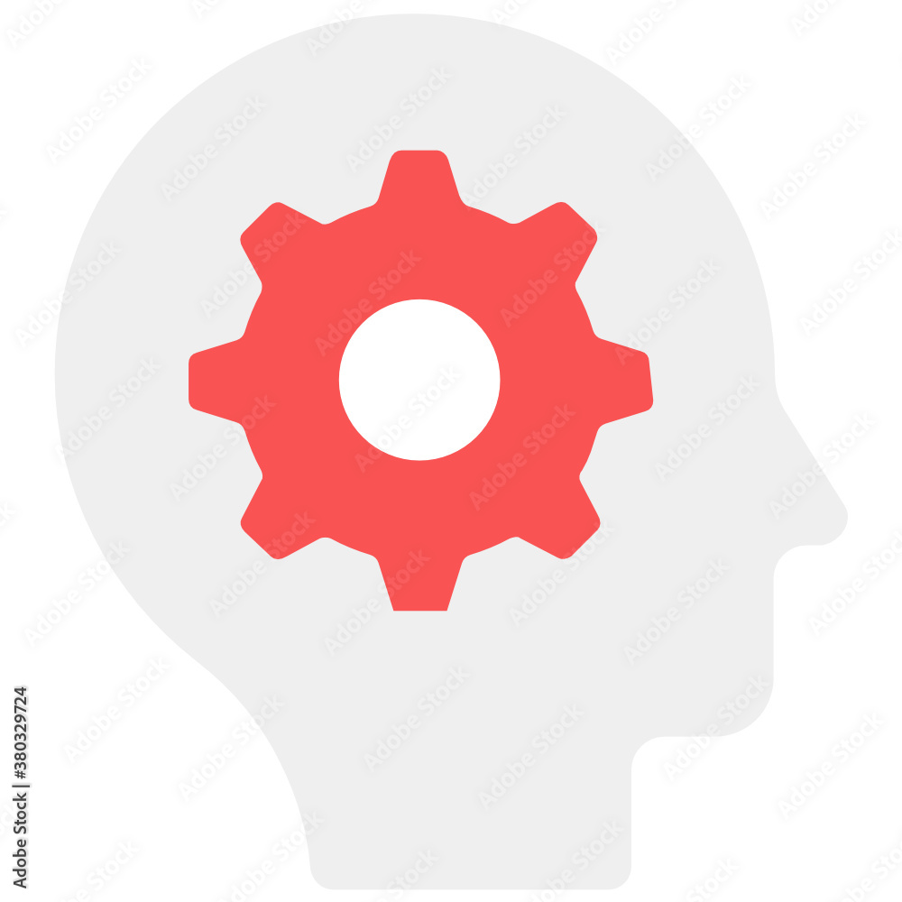 Vector of mindset in flat style, brain setting
Vector of mindset in flat style, brain setting