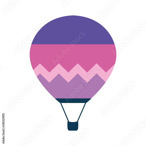 Hot air balloon design of Transportation adventure freedom journey travel up airship and trip theme Vector illustration