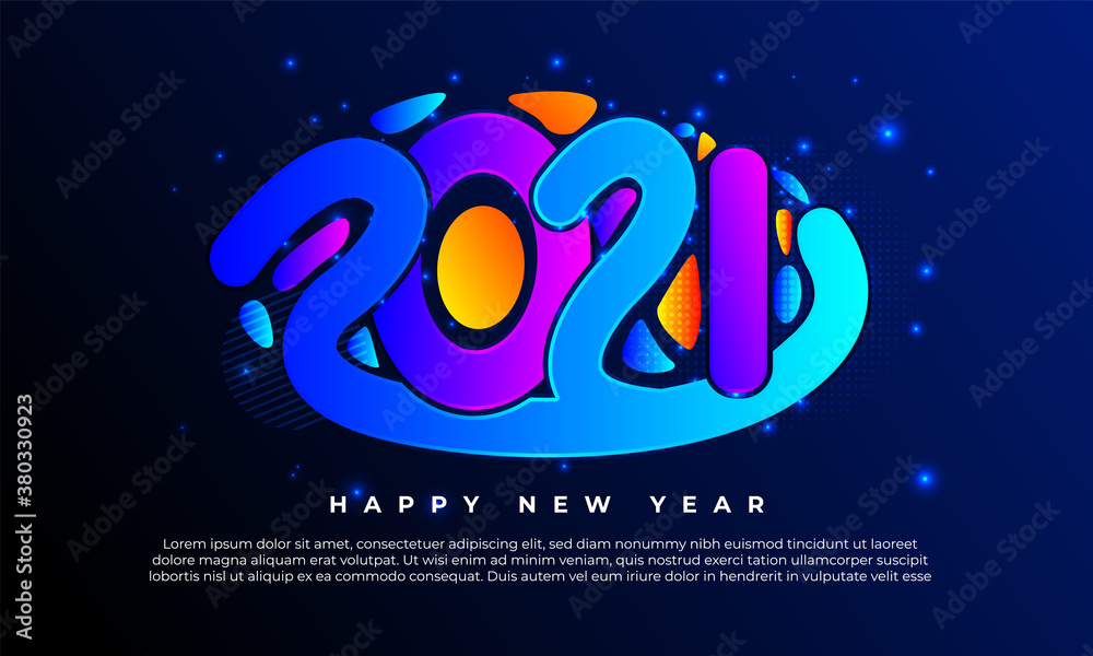 2021 happy new year colorful template design 2021 happy new year colorful template design