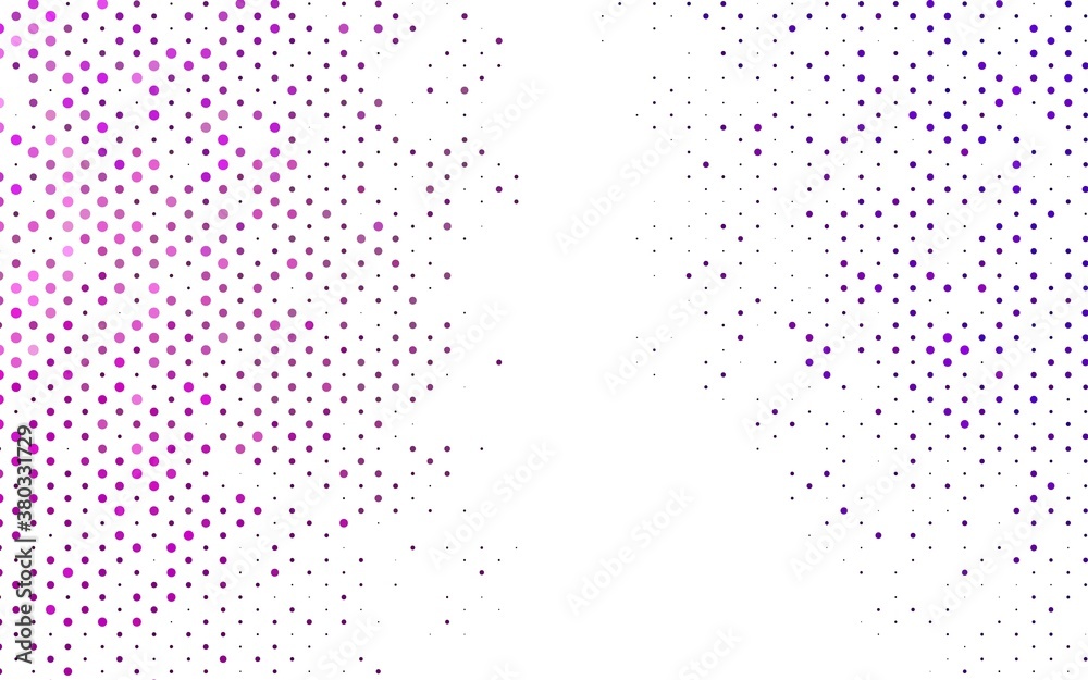 Light Purple vector layout with circle shapes. Illustration with set of shining colorful abstract circles. Template for your brand book.