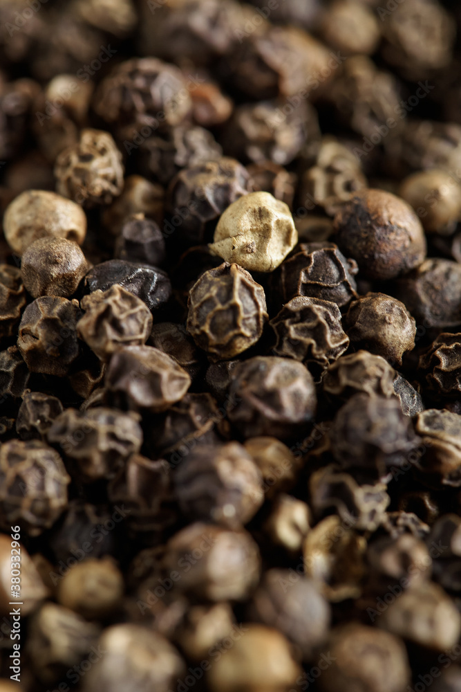 Black pepper peas close-up.