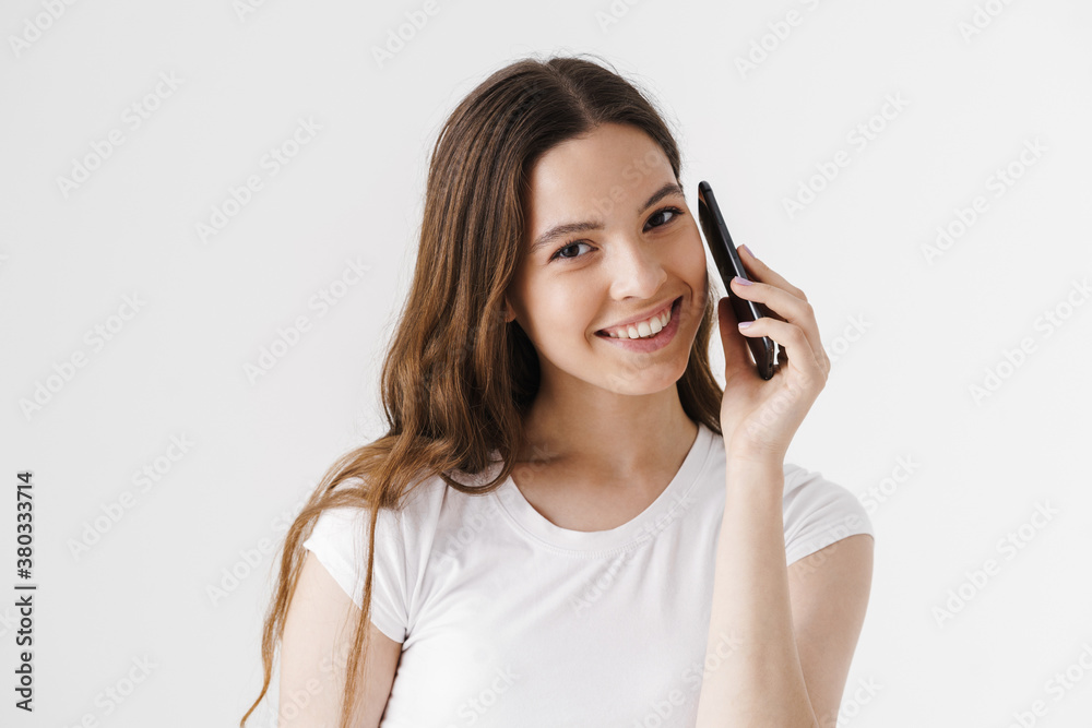 Happy young woman wearing casual clothing Happy young woman wearing casual clothing