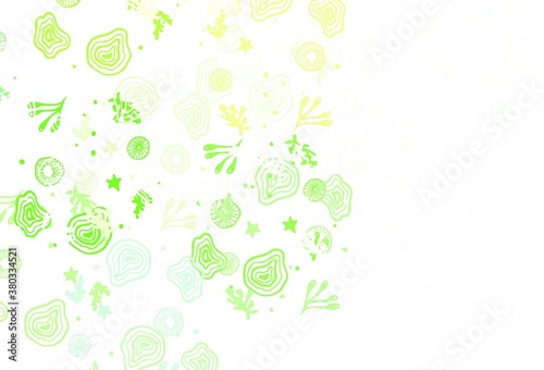 Light Green, Yellow vector pattern with random forms.