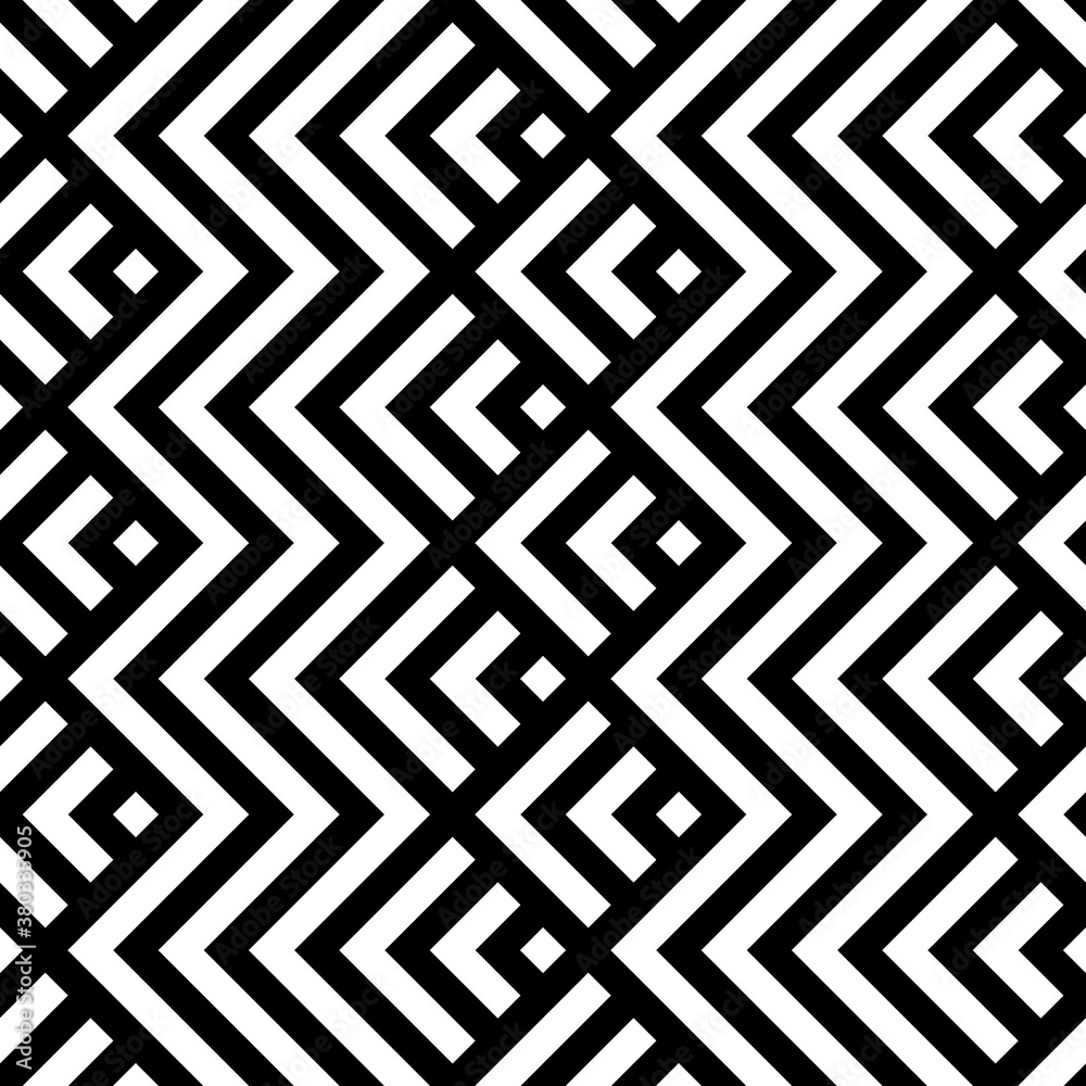 Seamless arrows and zigzag lines pattern. Repeated chevrons, diamonds, angle brackets, curves background. Squama ornament. Scales. Ancient window tracery motif. Digital paper, textile print. Vector Seamless arrows and zigzag lines pattern. Repeated chevrons, diamonds, angle brackets, curves background. Squama ornament. Scales. Ancient window tracery motif. Digital paper, textile print. Vector
