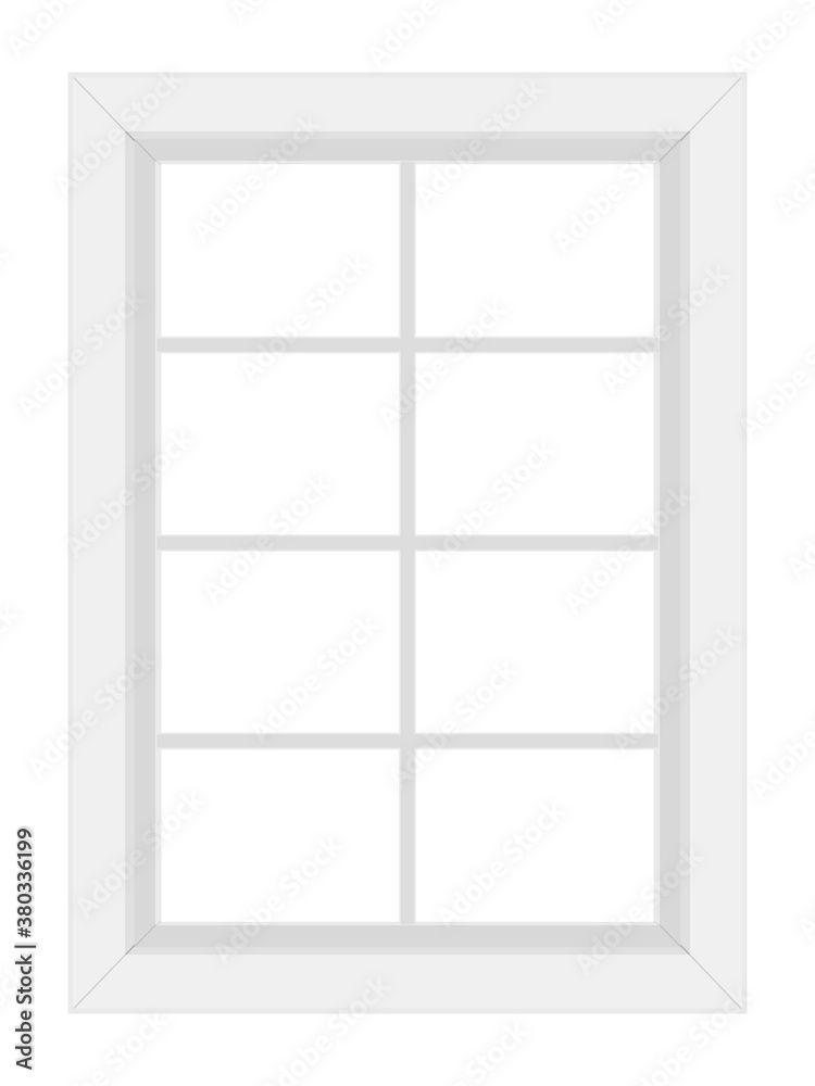 White window frame isolated on white background White window frame isolated on white background