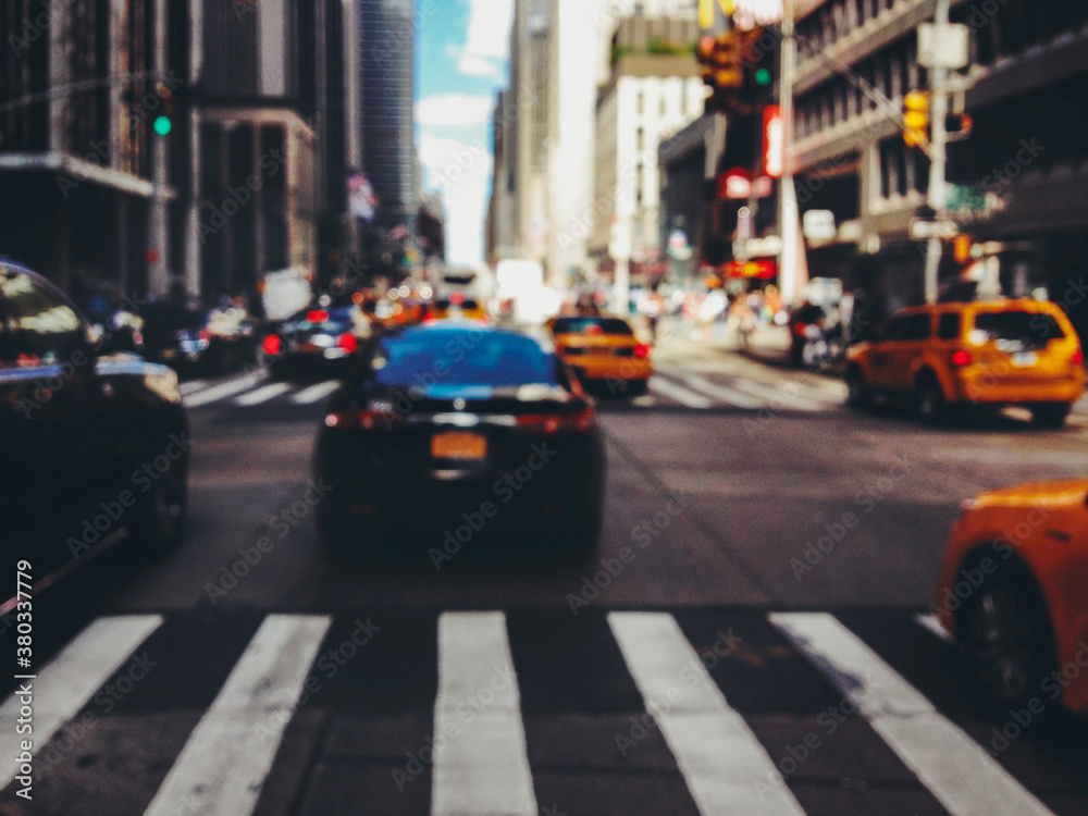 Manhatten New York Traffic Defocused
