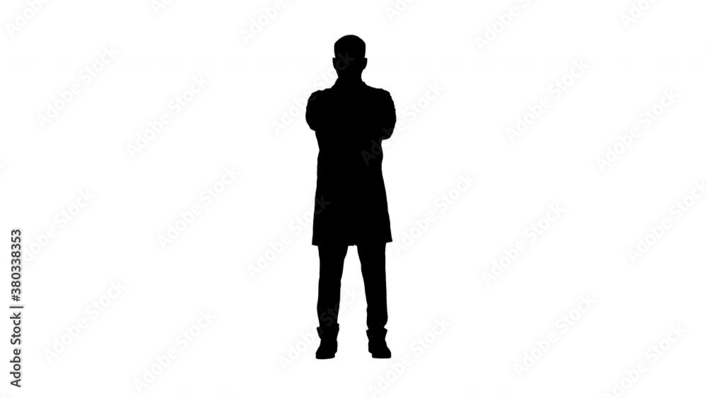Successful doctor with folded hands, Alpha Channel Successful doctor with folded hands, Alpha Channel