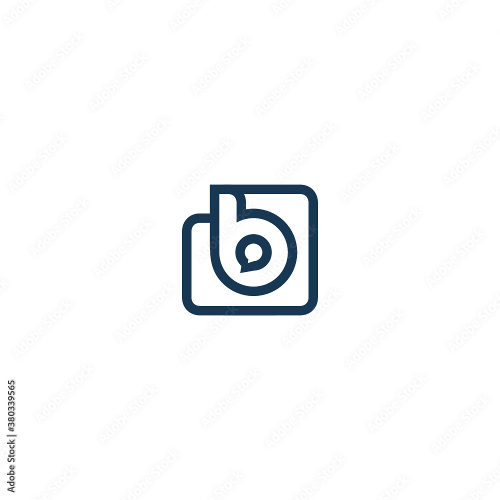 B logo chat vector icon illustration B logo chat vector icon illustration