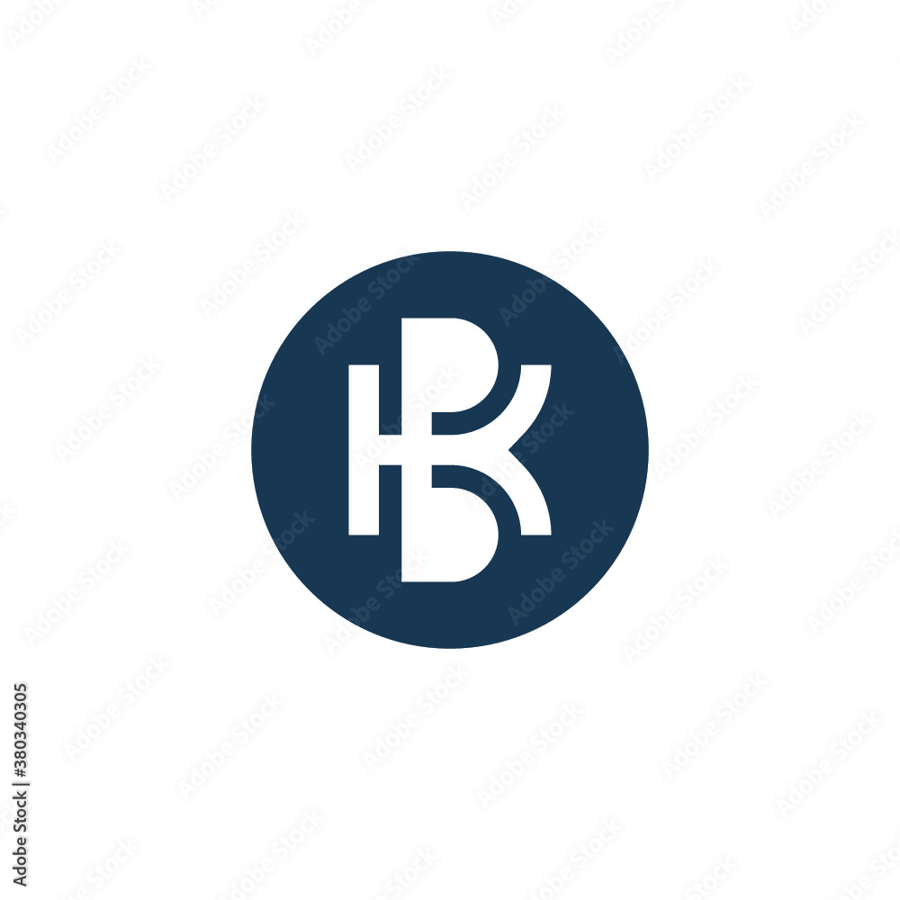 B logo BK vector icon illustration B logo BK vector icon illustration
