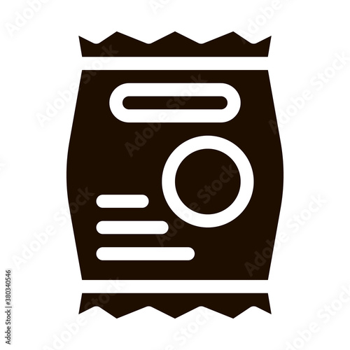 Package With Sport Nutrition Vector Icon. Healthy Sport Nutrition for Sportsman Pictogram. Dietary Protein Ingredient, Whey, Bar for Bodybuilding Contour Illustration