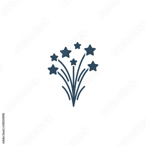 Fireworks glyph icon, Explosion, festival, Celebration icon
