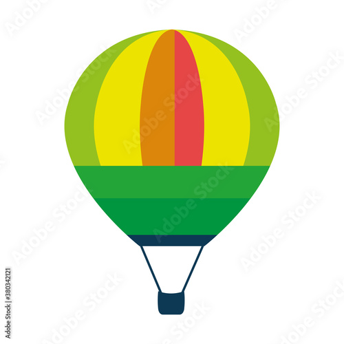 Hot air balloon design of Transportation adventure freedom journey travel up airship and trip theme Vector illustration