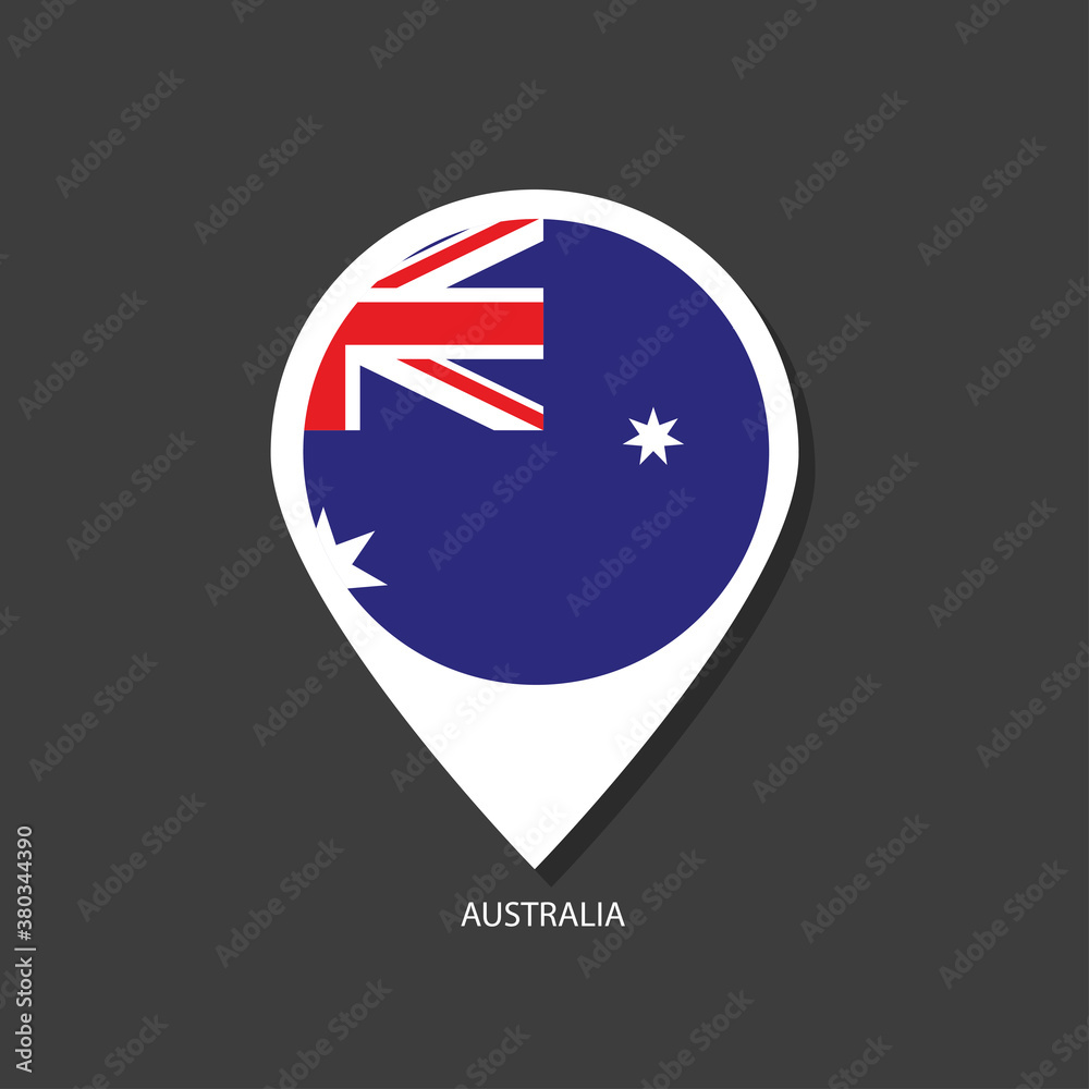 Australia flag Vector marker with flags.
Australia flag Vector marker with flags.