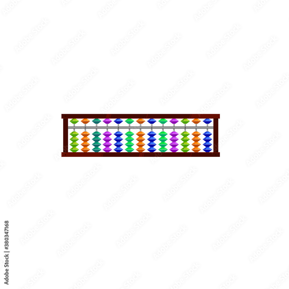 Abacus for the account. Mental arithmetic for children helps to develop mathematical abilities. Vector illustration Abacus for the account. Mental arithmetic for children helps to develop mathematical abilities. Vector illustration