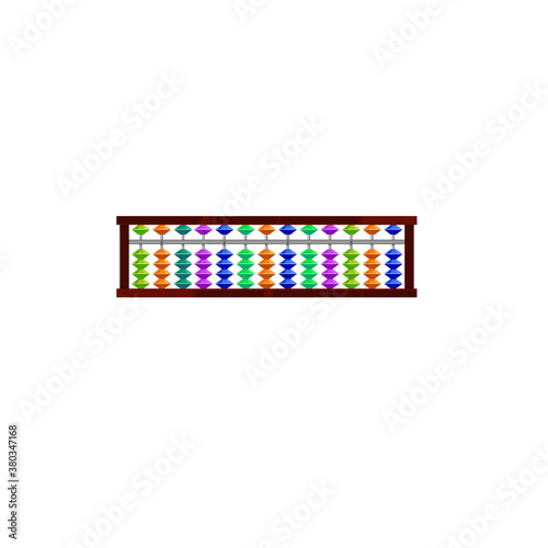 Abacus for the account. Mental arithmetic for children helps to develop mathematical abilities. Vector illustration