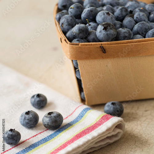 Studio shot of blueberries photo
