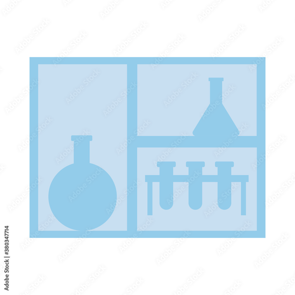 laboratory chelf with tubes test icon laboratory chelf with tubes test icon