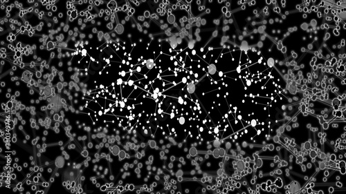 Data technology background. Abstract digital background. Science background. Technological background. Matrix. Binary Code.Abstract technological hexagonal 3D rendering. 4k.
