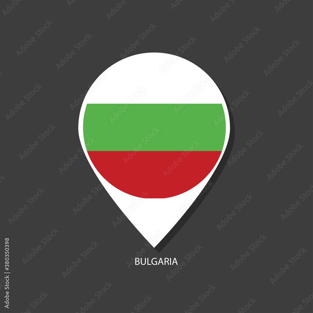Bulgaria flag Vector marker with flags. Bulgaria flag Vector marker with flags.