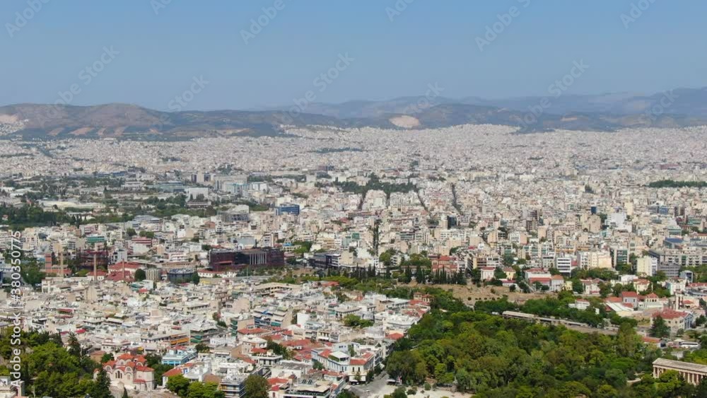 Aerial view of Parthenon and Acropolis of Athens, Greece Aerial view of Parthenon and Acropolis of Athens, Greece