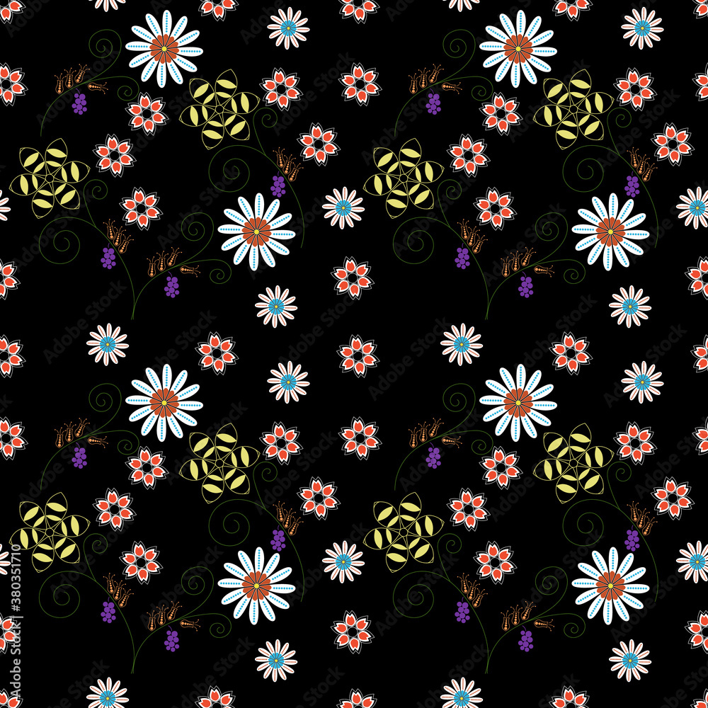 Ditsy Floral seamless pattern vector design Ditsy Floral seamless pattern vector design
