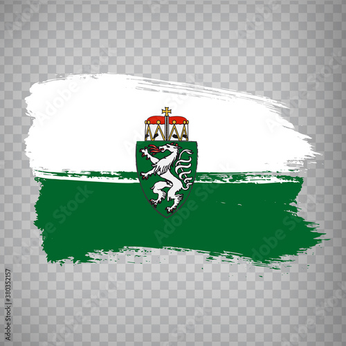 Flag of Styria brush strokes. Flag of Styria on transparent background for your web site design, app, UI. Austria. EPS10.