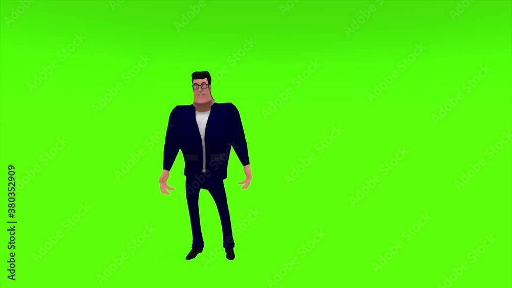 Green Screen Dance With Clapping Cartoon Character Green Screen Dance With Clapping Cartoon Character